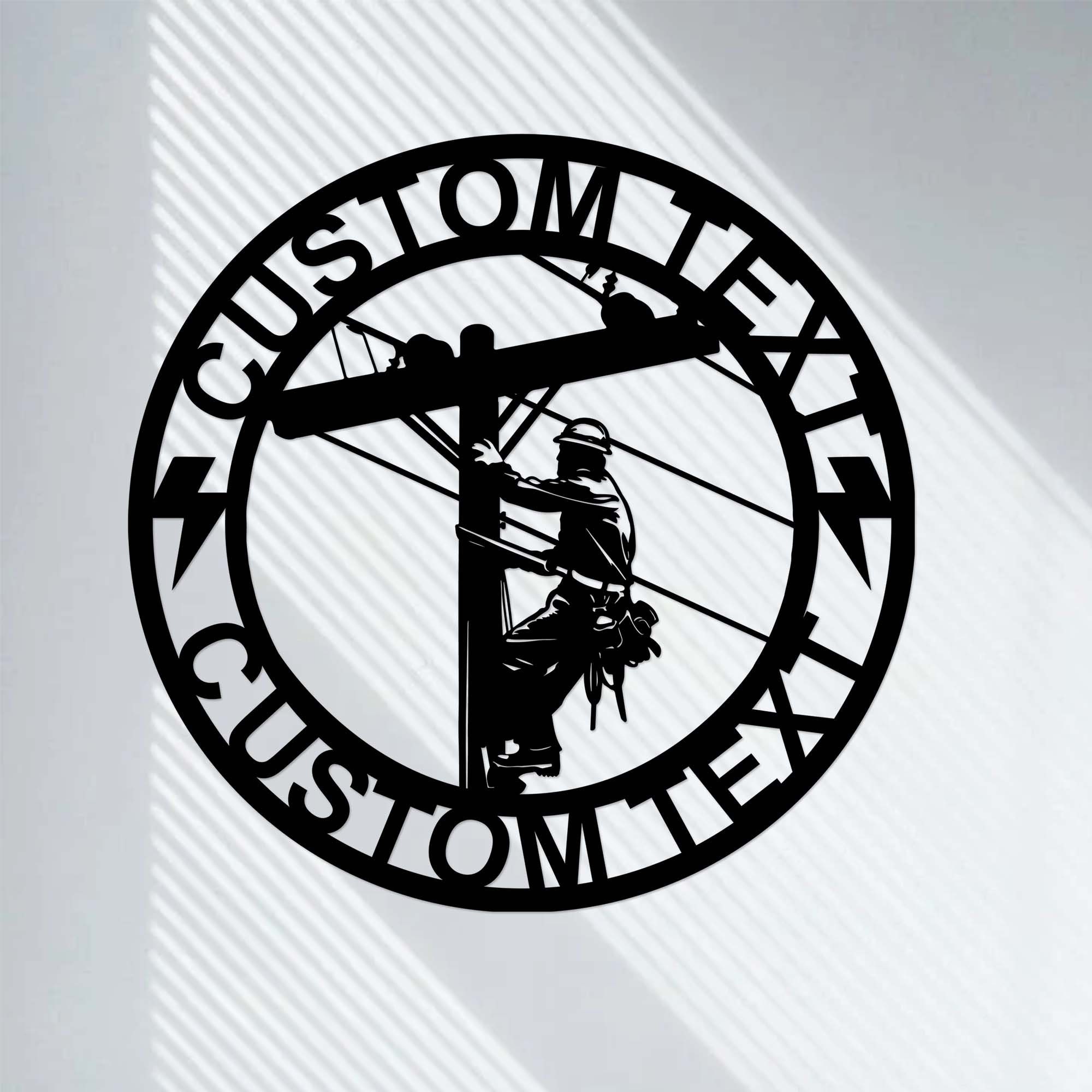 Custom Lineman Metal Sign,Electrical Worker