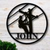 Lineman Last Name Metal Sign Gifts 1