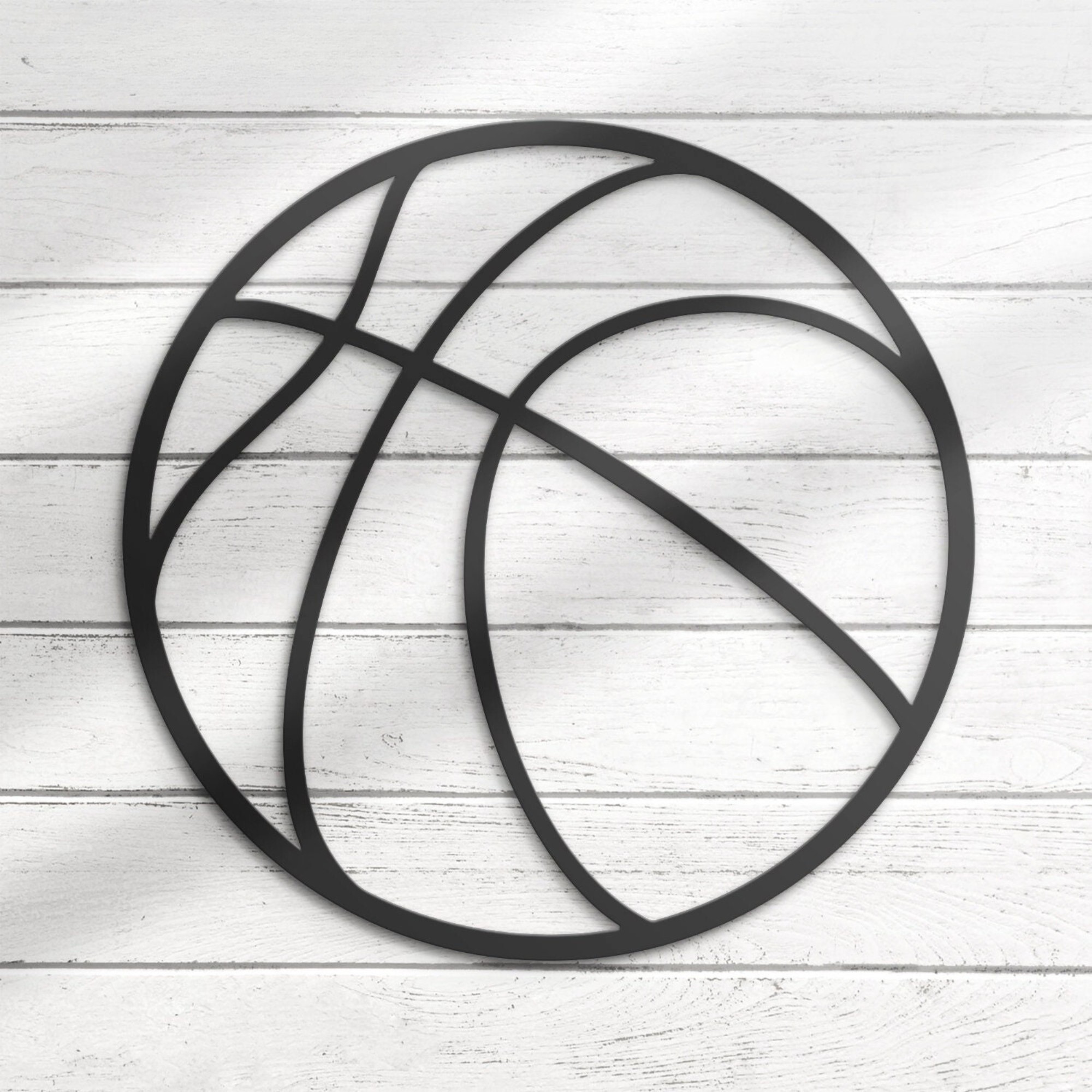 Basketball Monogram Metal Wall Art LED 5