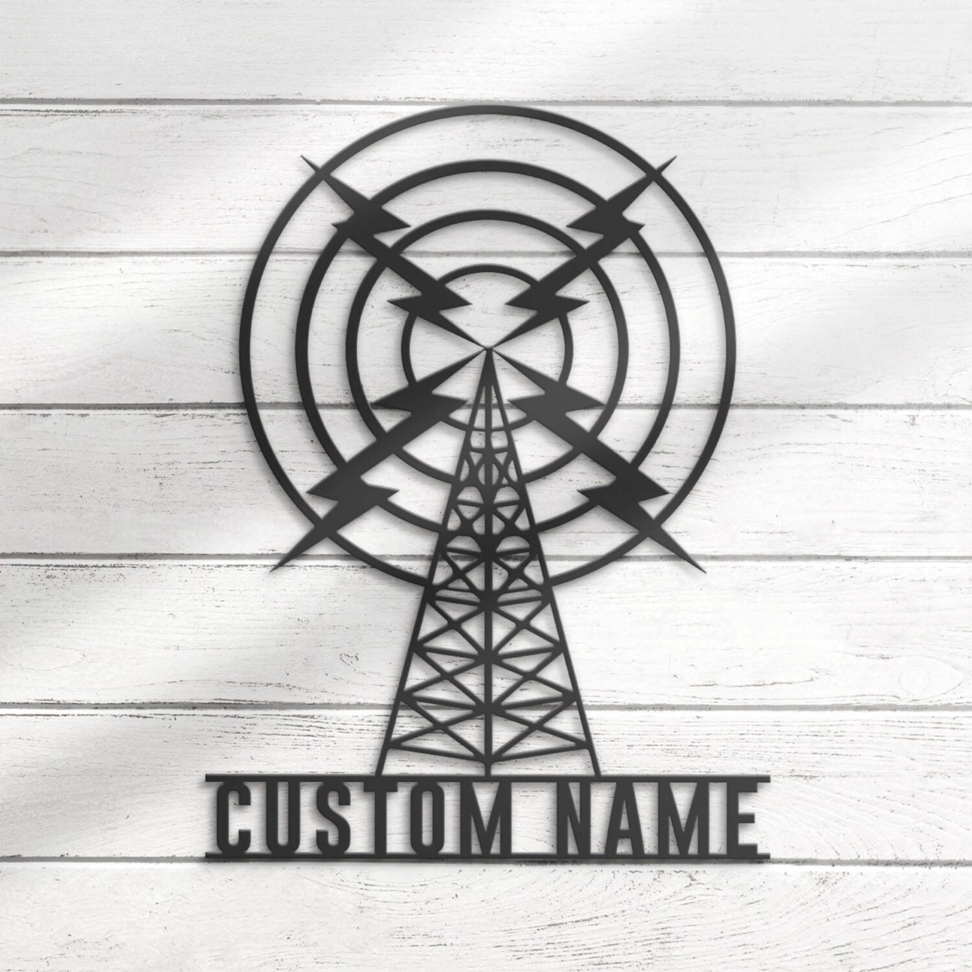 Custom Ham Radio Metal Wall Art LED Light 5