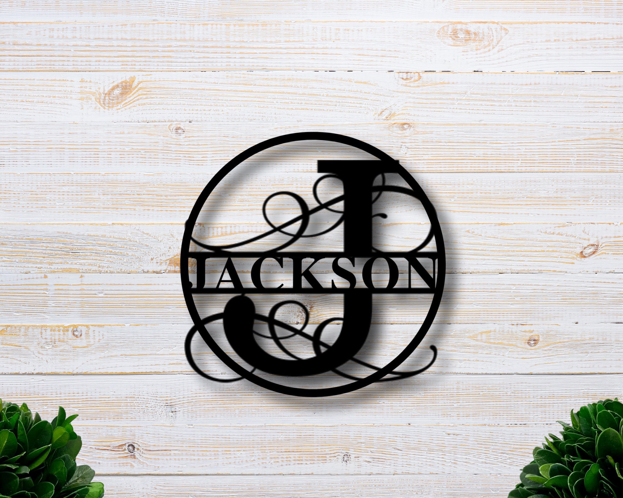 Custom Monogram Metal Sign 4