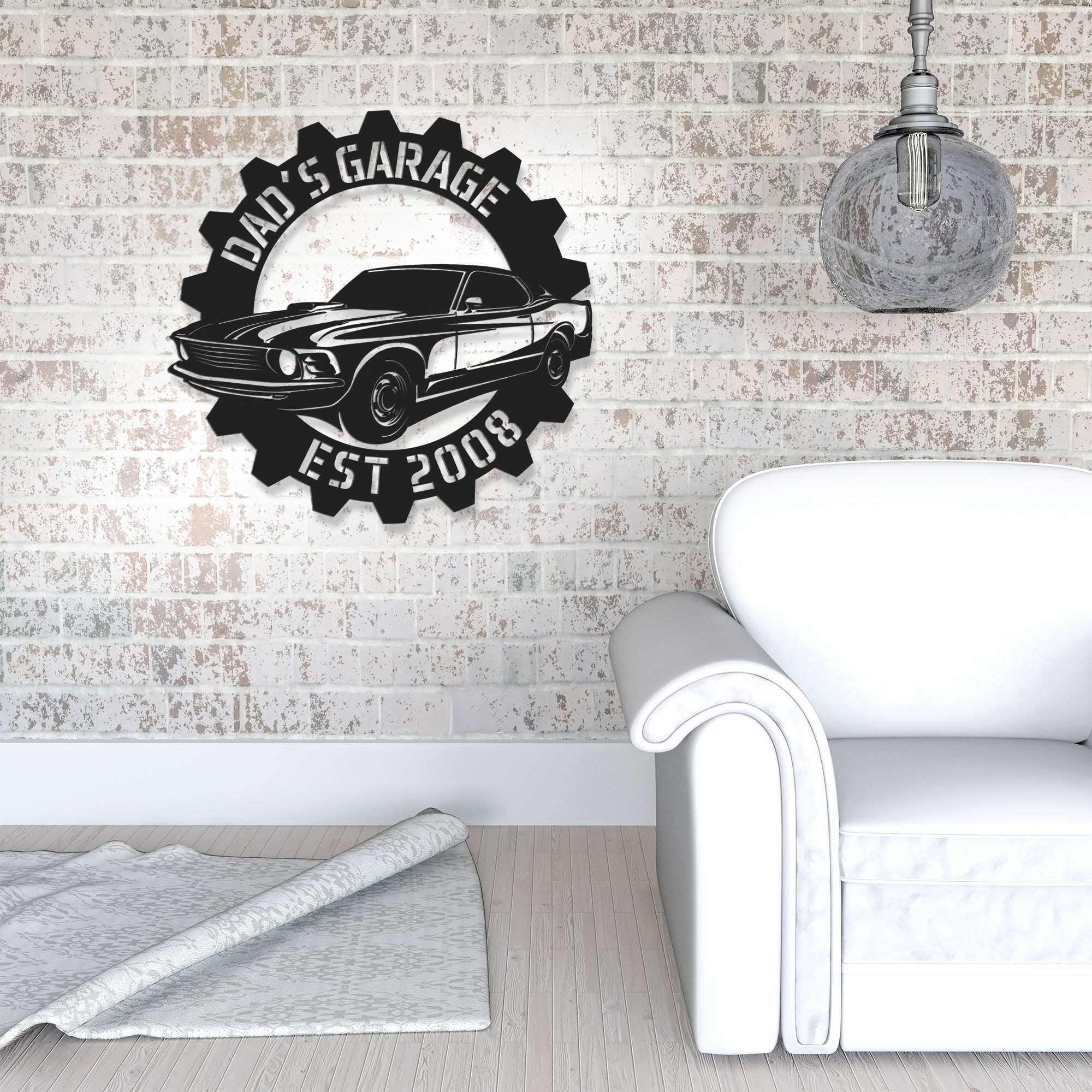 Custom Muscle Car Sign Gift For Dad 5