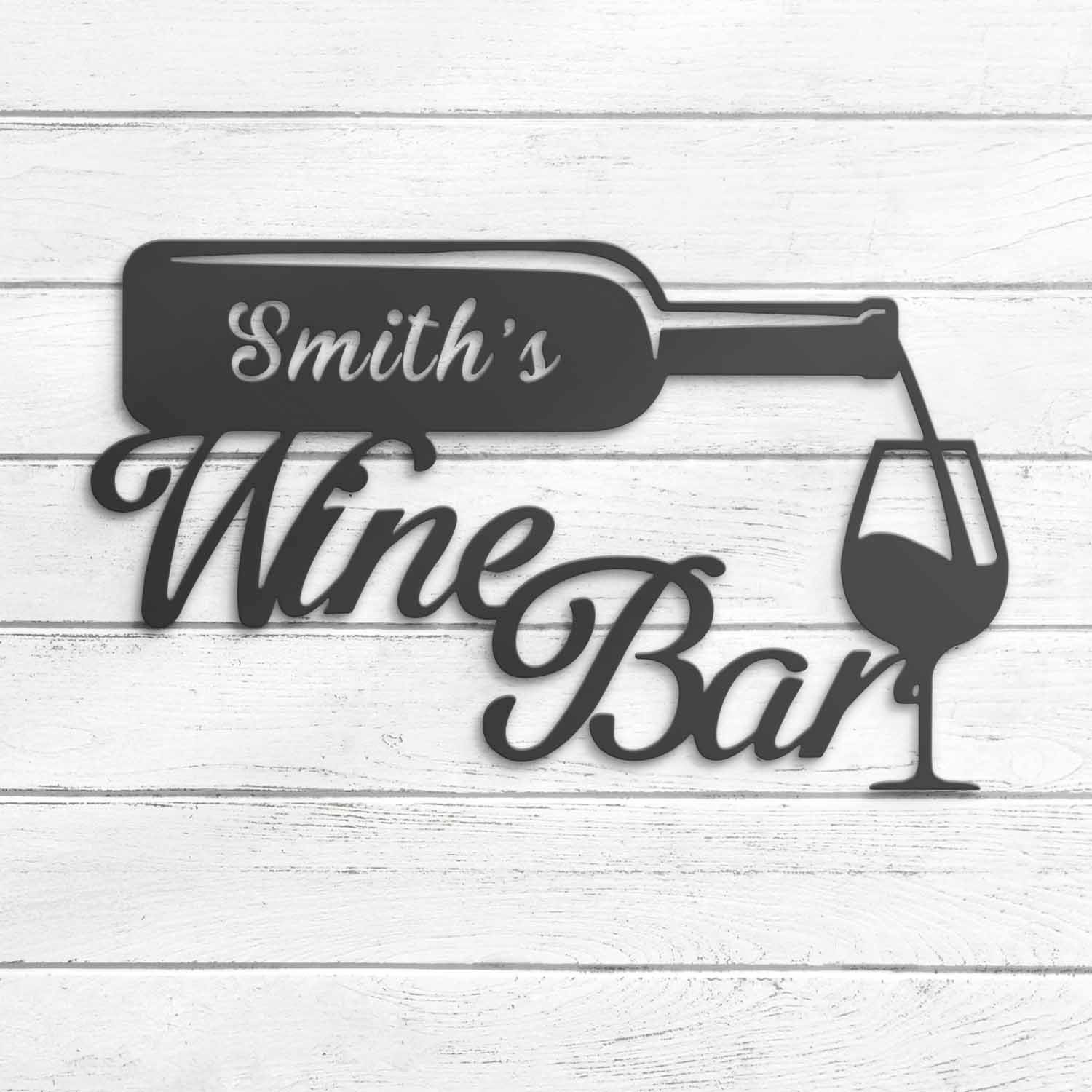 Custom Wine Bar Pub Metal Wall Art LED 5