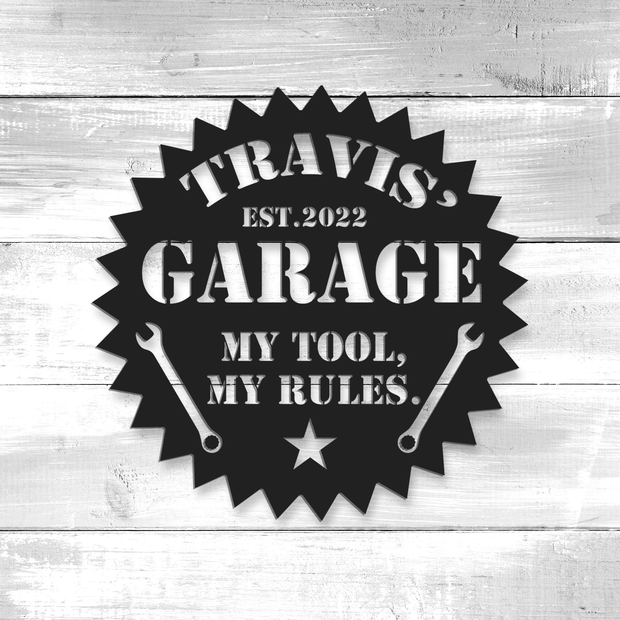 Personalized garage sign 4