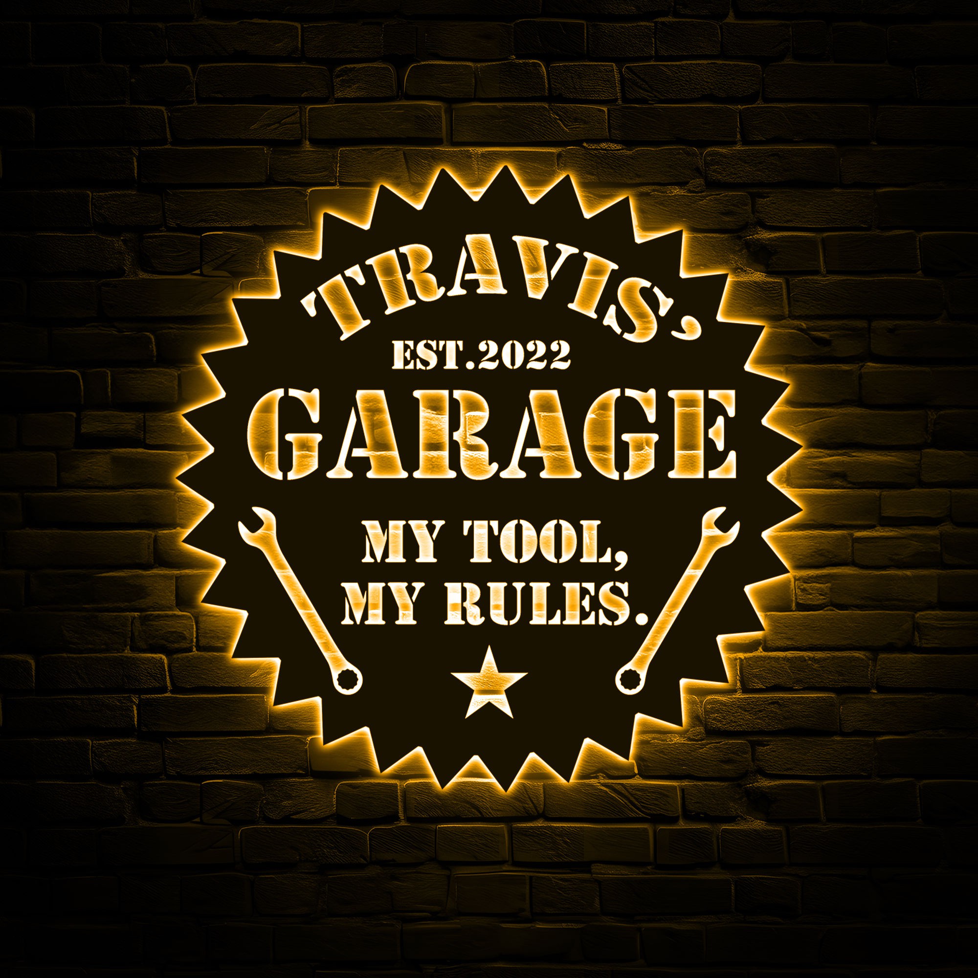 Personalized garage sign