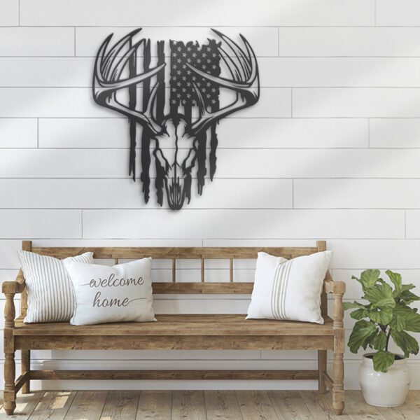 American-Deer-Hunting-Metal-Wall-Art-LED-Light-8