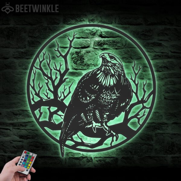 American-Eagle-Metal-Wall-Art-LED-Light