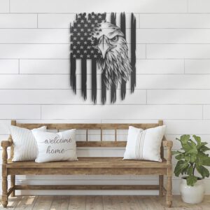 American-Eagle-US-Flag-Metal-Wall-Art-LED-Light-3