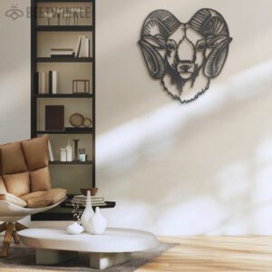 Bighorn-Sheep-Wild-Animal-Metal-Wall-Art-LED-Light-2