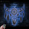 Boho-Cow-Skull-Metal-Wall-Art-LED-Light-2