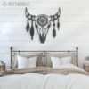 Boho-Cow-Skull-Metal-Wall-Art-LED-Light-7