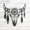 Boho-Cow-Skull-Metal-Wall-Art-LED-Light-8