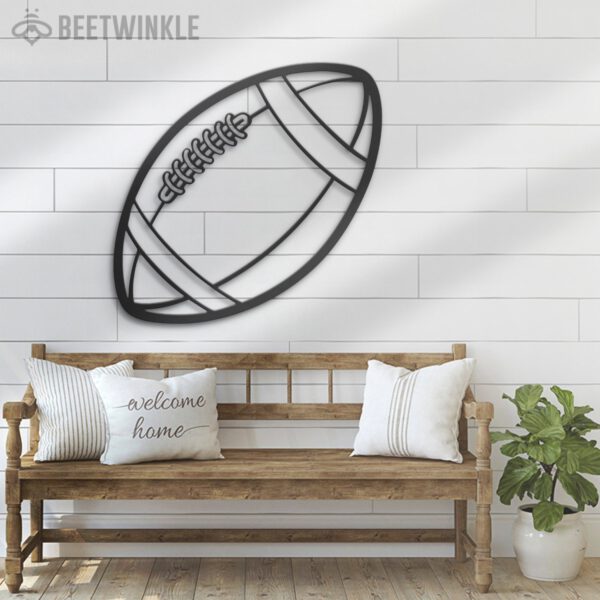 Boy-American-Football-Ball-Metal-Wall-Art-LED-Light-3