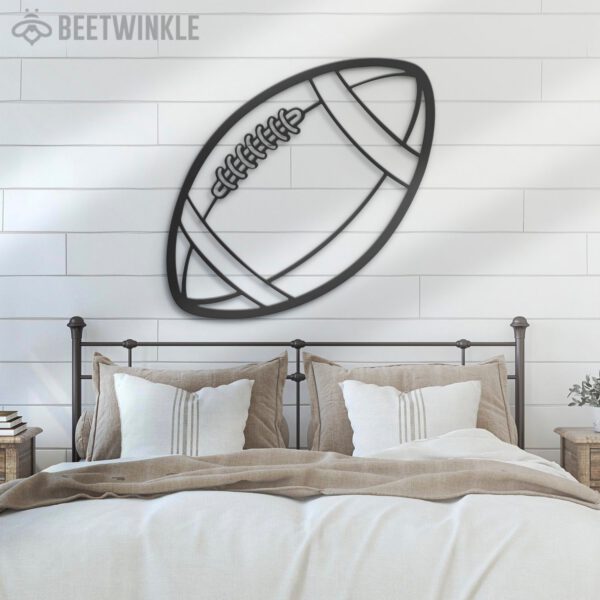 Boy-American-Football-Ball-Metal-Wall-Art-LED-Light-8