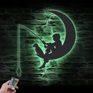 Boy-And-Dog-Fishing-On-The-Moon-Metal-Wall-Art-With-LED-Light-3