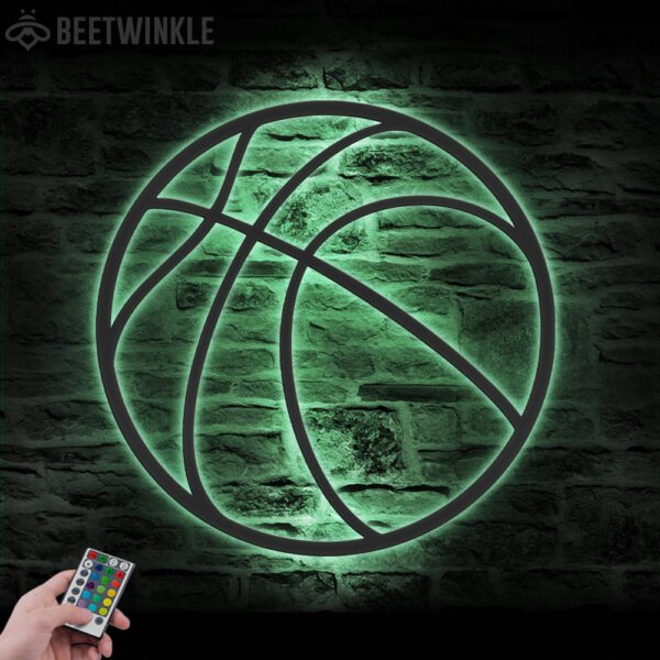 Boy-Basketball-Monogram-Metal-Wall-Art-LED-Light-8