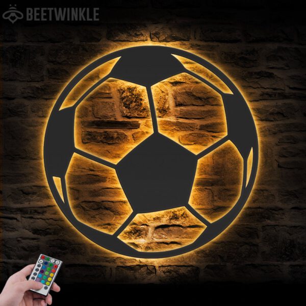 Boy-Soccer-Ball-Metal-Wall-Art-Led-Light-Girl-Football-Player-Lover-Sign-Home