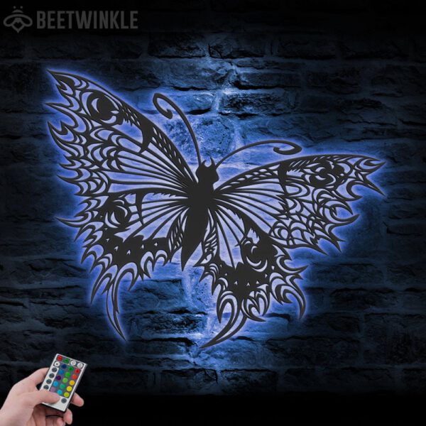 Butterfly-Metal-Wall-Art-LED-Light-3