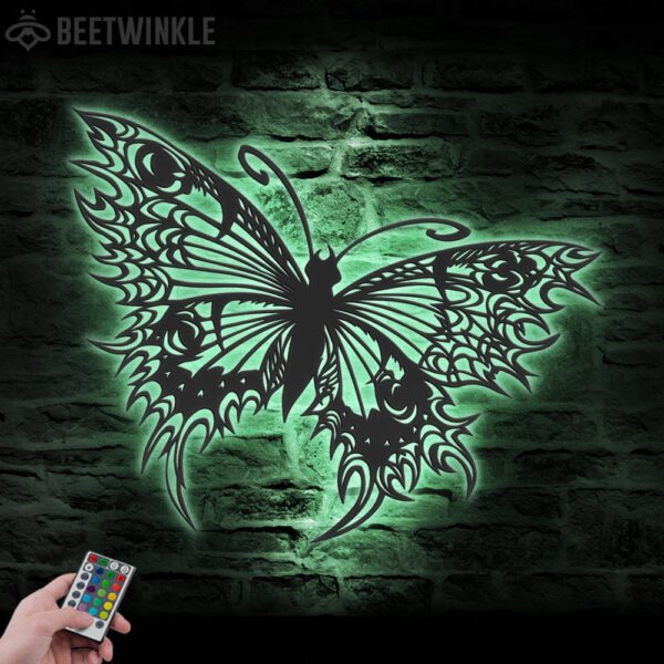 Butterfly-Metal-Wall-Art-LED-Light-4