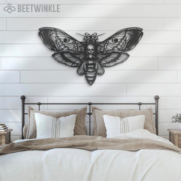 Butterfly-Skull-Metal-Wall-Art-with-LED-Light-2-2