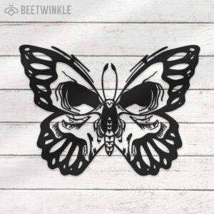 Butterfly-Skull-Metal-Wall-Art-with-LED-Light-3-1