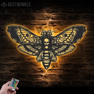 Butterfly-Skull-Metal-Wall-Art-with-LED-Light-3-2