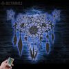 Butterfly-Sunflower-Cow-Skull-Farmhouse-Metal-Wall-Art-LED-Light-6