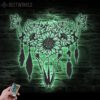 Butterfly-Sunflower-Cow-Skull-Farmhouse-Metal-Wall-Art-LED-Light-7