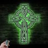 Celtic-Cross-Metal-Wall-Art-LED-Light