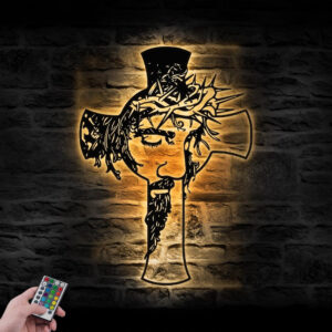 Christ-Jesus-Cross-Metal-Wall-Art-LED-Light-2