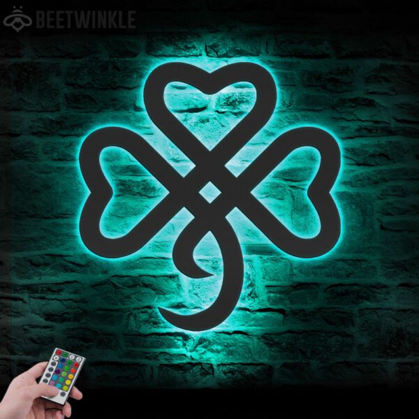 Clover-Metal-Wall-Art-LED-Light-3