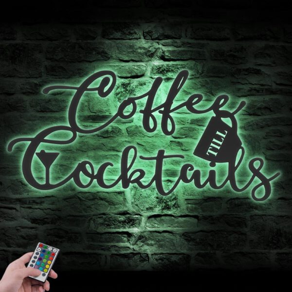 Coffee-Cocktail-Metal-Wall-Art-LED-Light-3