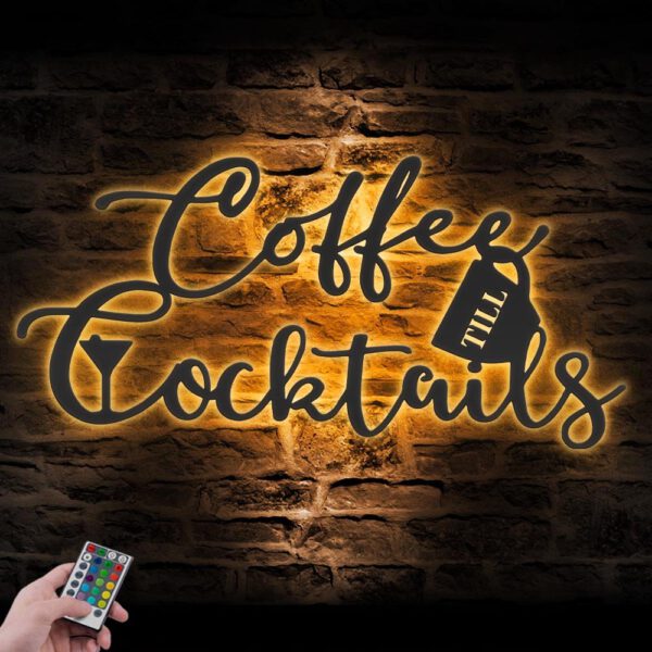 Coffee-Cocktail-Metal-Wall-Art-LED-Light