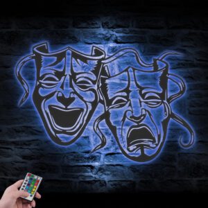 Comedy-And-Tragedy-Metal-Wall-Art-LED-Light-3