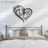 Couple-Horse-Heart-Metal-Wall-Art-LED-Light-4