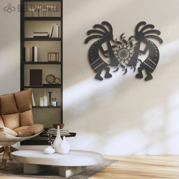 Couple-Kokopelli-Dancing-Metal-Wall-Art-LED-Light-3