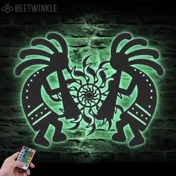 Couple-Kokopelli-Dancing-Metal-Wall-Art-LED-Light