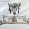 Cow-Skull-Sunflower-Farmhouse-Metal-Wall-Art-LED-Light