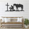 Cowboy-Kneeling-At-Cross-Metal-Wall-Art-LED-Light-5