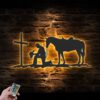 Cowboy-Kneeling-At-Cross-Metal-Wall-Art-LED-Light-7