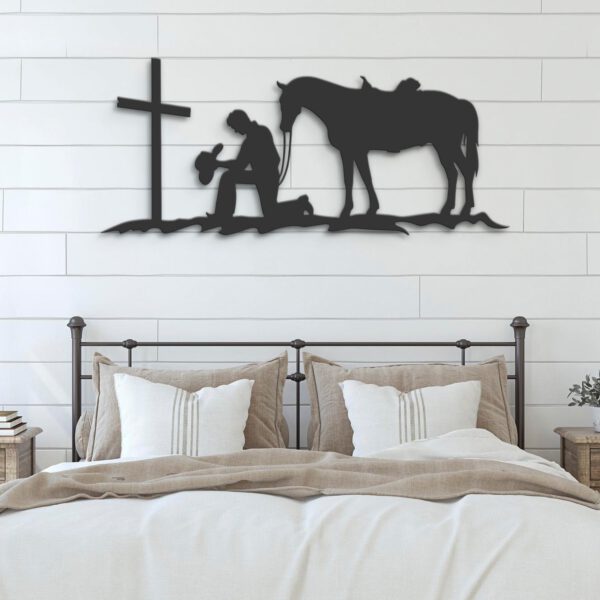 Cowboy-Kneeling-At-Cross-Metal-Wall-Art-LED-Light-8