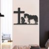 Cowgirl-Kneeling-At-Cross-Metal-Wall-Art-LED-Light-4