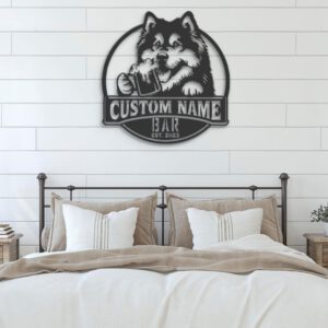 Custom-Alaskan-Malamute-Thirsty-Beer-Pub-Metal-Wall-Art-LED-Light_2