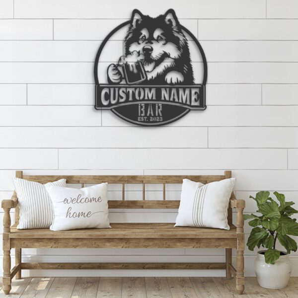 Custom-Alaskan-Malamute-Thirsty-Beer-Pub-Metal-Wall-Art-LED-Light_8