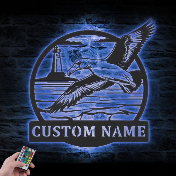 Custom-Albatross-Metal-Wall-Art-LED-Light