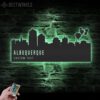 Custom-Albuquerque-Skyline-Metal-Wall-Art-LED-Light