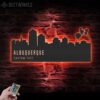 Custom-Albuquerque-Skyline-Metal-Wall-Art-LED-Light-2