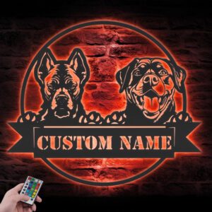 Custom-American-Pit-Bull-Terrier-And-Rottweiler-Metal-Wall-Art-LED-Light_1