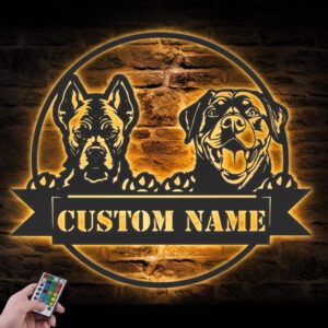 Custom-American-Pit-Bull-Terrier-And-Rottweiler-Metal-Wall-Art-LED-Light_2