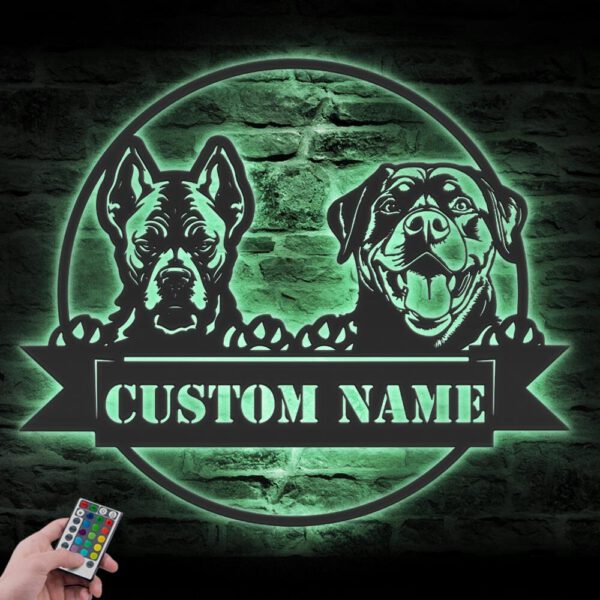 Custom-American-Pit-Bull-Terrier-And-Rottweiler-Metal-Wall-Art-LED-Light_6